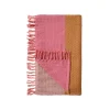Bomuldsplaid - pink/mustard