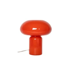 Bordlampe af glas - rød