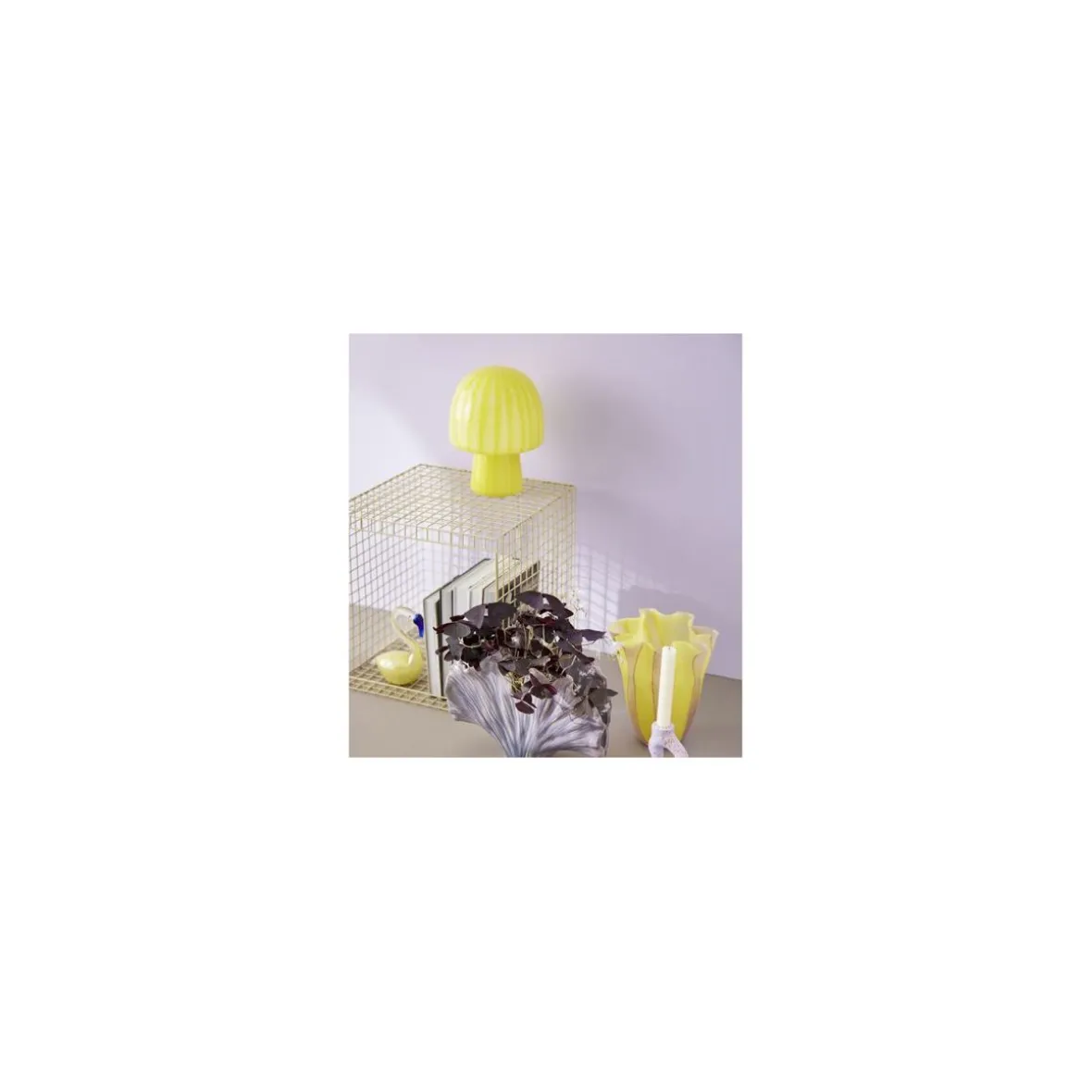 Bordlampe "Funghi" - gul