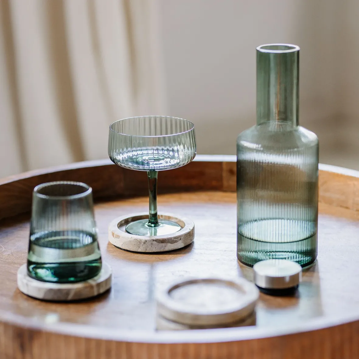 Cocktailglas "Coupe Ray" - Grøn