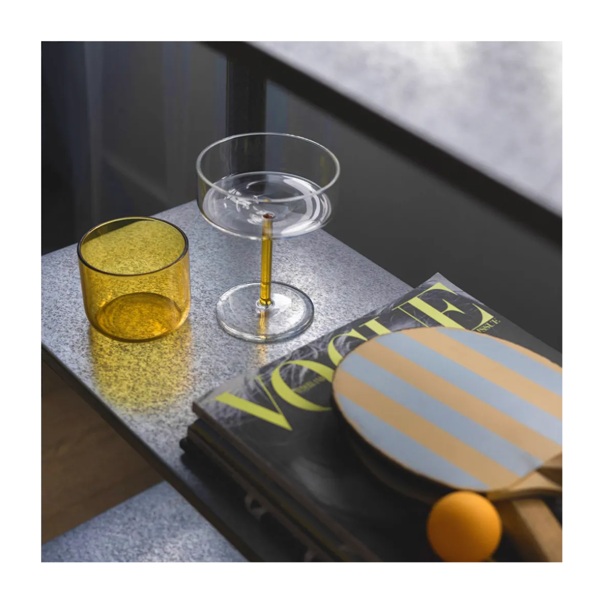 Drikkeglas "Fizz" 29 cl. gul - 4 stk.