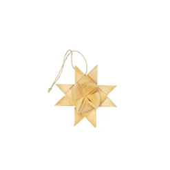 Foldet stjerne 12 cm. - natur