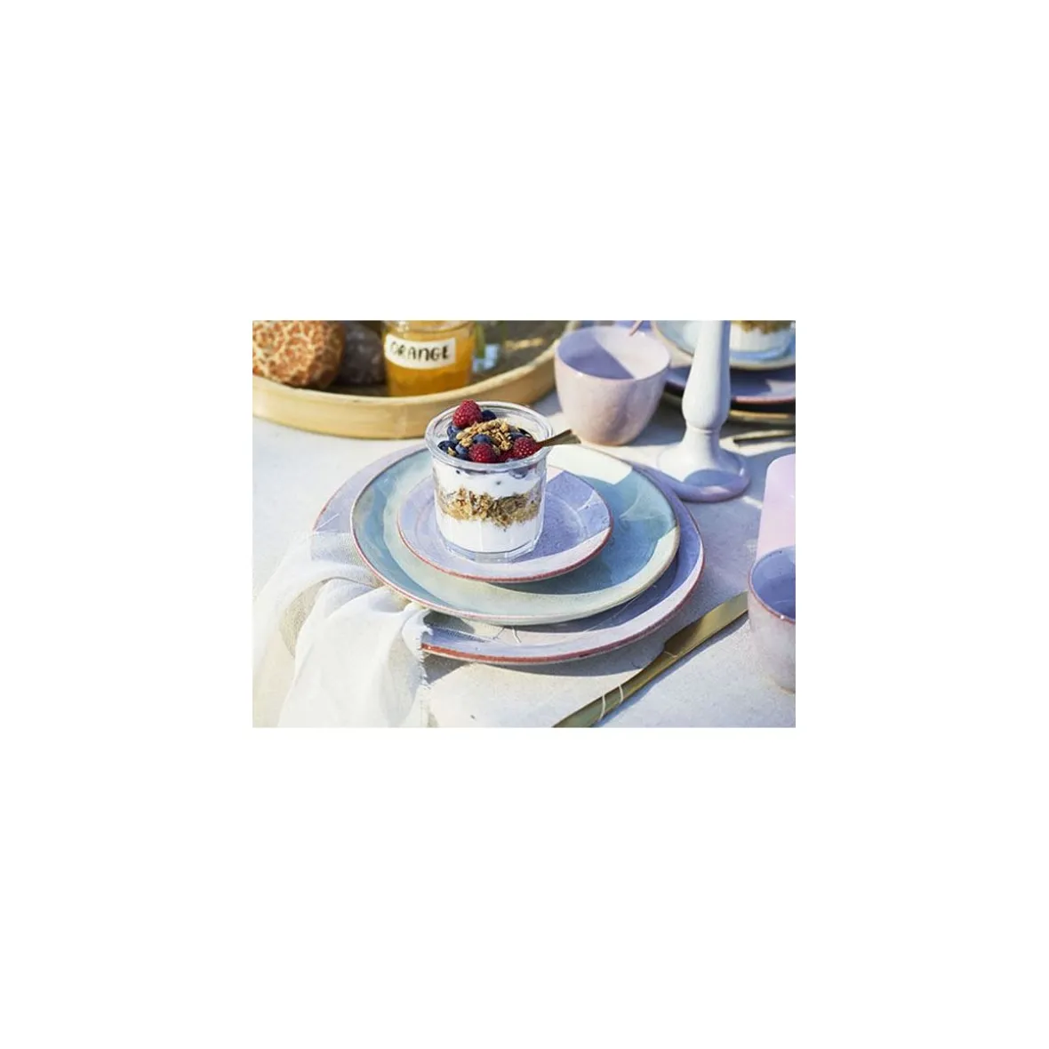 Frokosttallerken "Trentino" - mint/pink