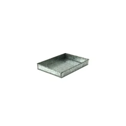 Galvaniseret bakke - 3x16x24 cm.