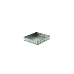 Galvaniseret bakke - 3x15x17 cm.