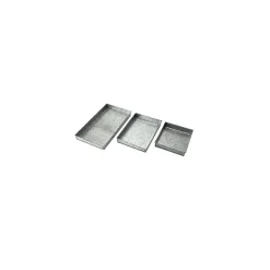 Galvaniseret bakke - 3x15x17 cm.