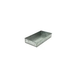 Galvaniseret bakke - 5x15x30 cm.