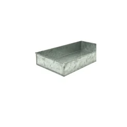 Galvaniseret bakke - 5x15x30 cm.