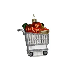 Glasornament - Indkøbsvogn
