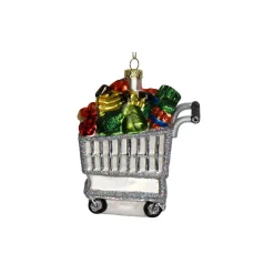 Glasornament - Indkøbsvogn