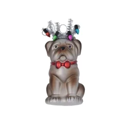 Glasornament Julehund - Fransk bulldog