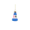 Glasornament - vintage bell - blå