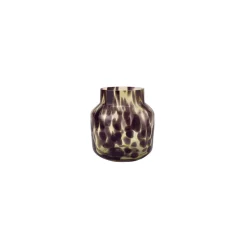 Glasvase "leopard" brun