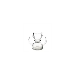 Glasvase - timeglasform m. håndtag