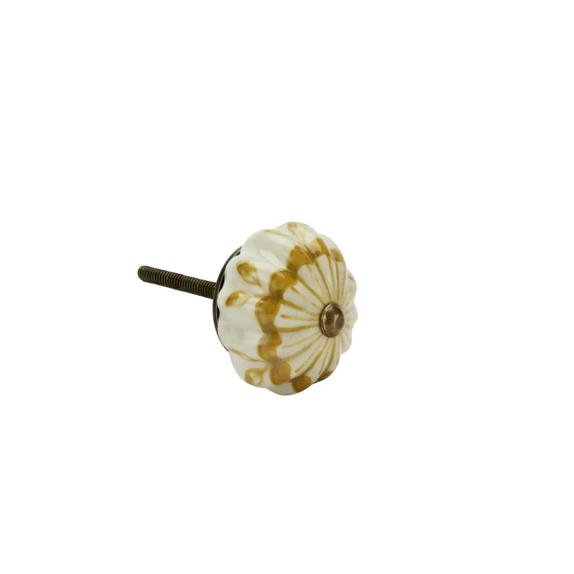Greb rillet "Off white/Mustard"