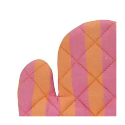 Grillhandske ''Stripes'' - orange/rosa