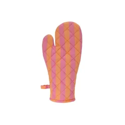 Grillhandske ''Stripes'' - orange/rosa