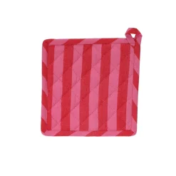 Grydelapper ''Stripes'' 2 stk. - pink/rosa