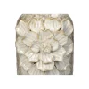 Keramikvase ''Flowers'' - hvid/brun