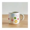 Kop med hank "Millie" - multi flowers creme