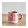 Kop med hank "Millie" - strawberries pink