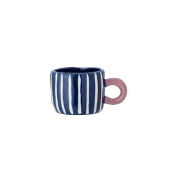 Kop med hank "Nini" - stripe blå