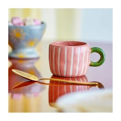 Kop med hank "Nini" - stripe pink