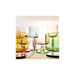 Krus i krystalglas ''Jelly'' - gul/brun