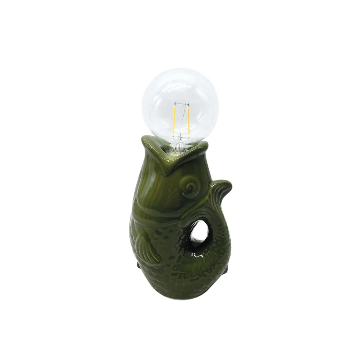 LED lampe "Poisson" - Kaki