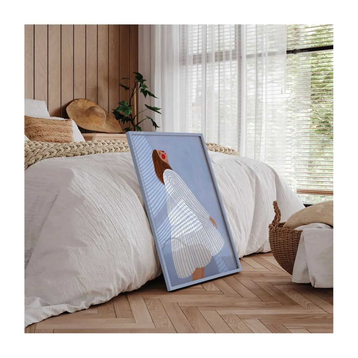 Malede trærammer - 50x70cm. - flere farver
