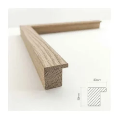 Massiv egetræsramme - 70x100 cm.