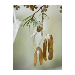 Mistelten antik messing look - 15 cm.
