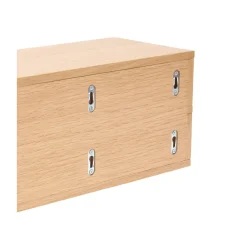 Open shelf med to skuffer