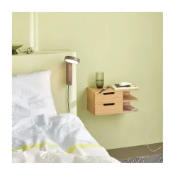 Open shelf med to skuffer