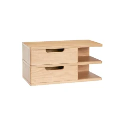 Open shelf med to skuffer