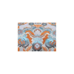 Pouch "Floral" - blå/orange