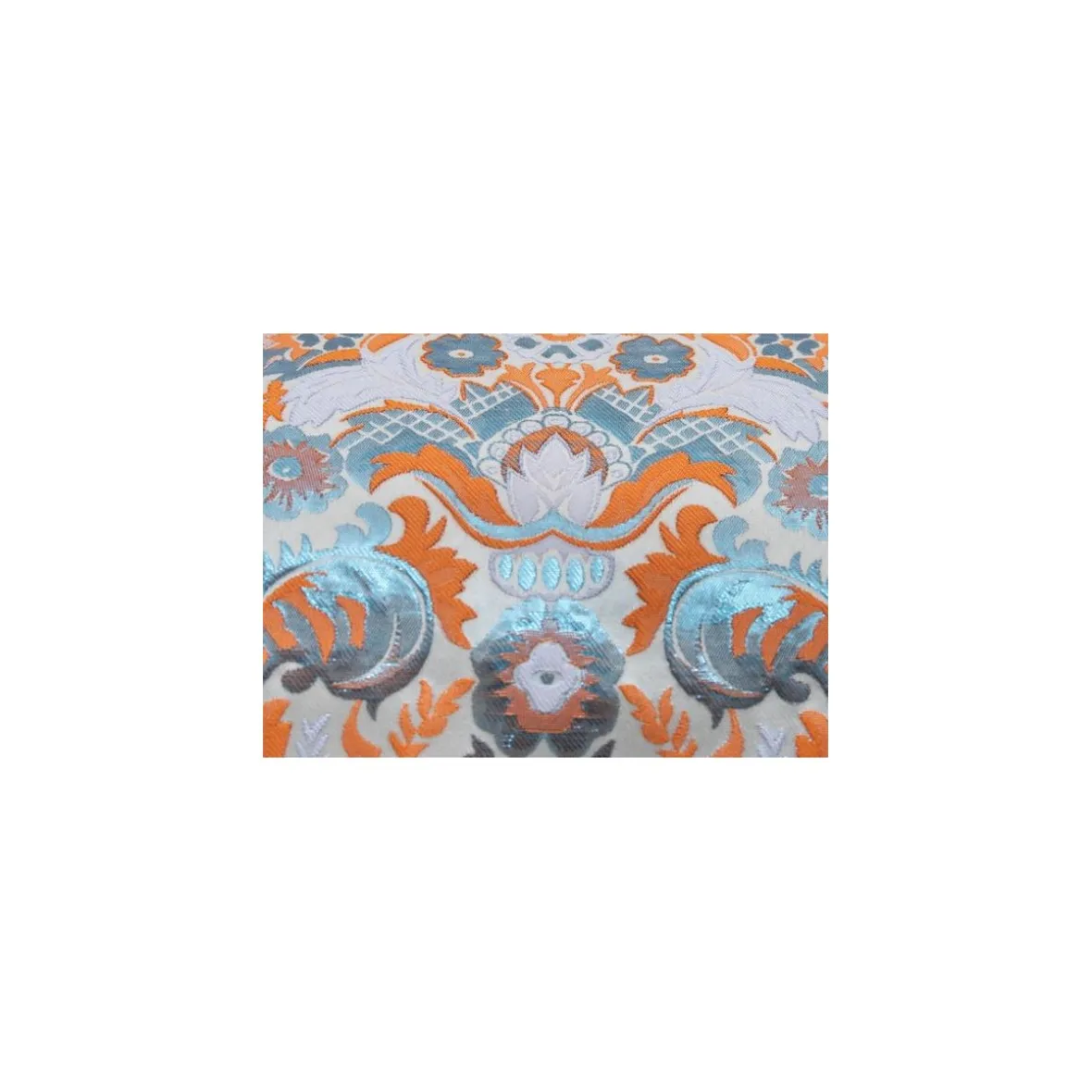 Pouch "Floral" - blå/orange