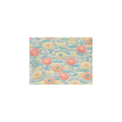 Pouch "Floral" - fersken/lime/tyrkis