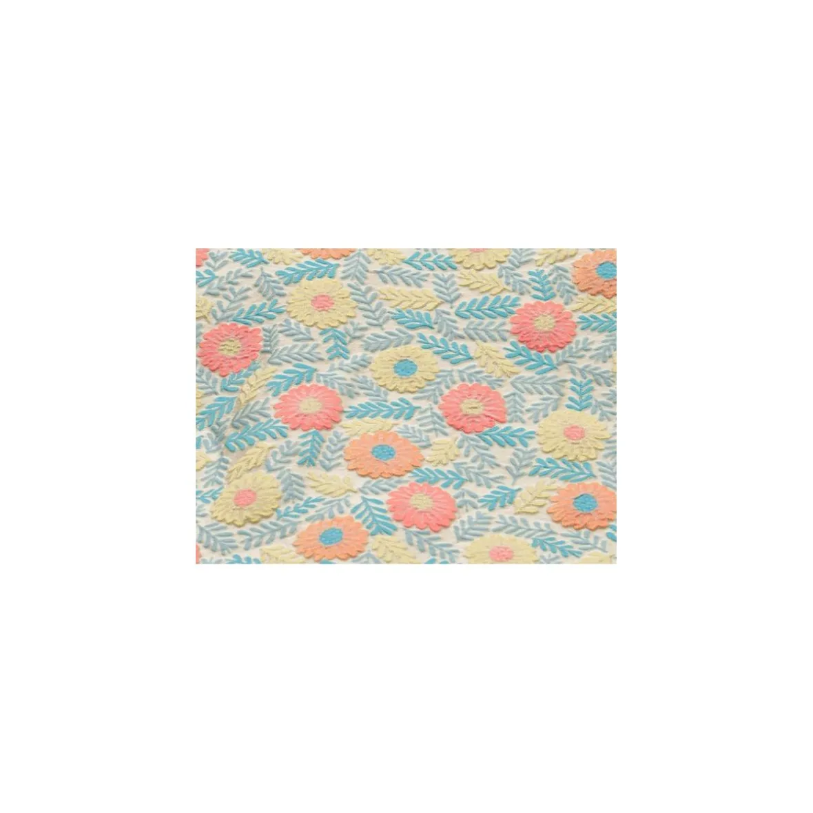 Pouch "Floral" - fersken/lime/tyrkis