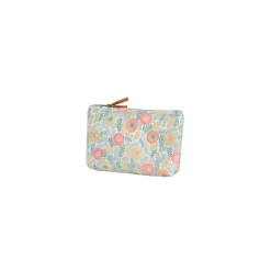 Pouch "Floral" - fersken/lime/tyrkis