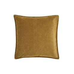 Pudebetræk velour 50x50 cm. - Ochre green