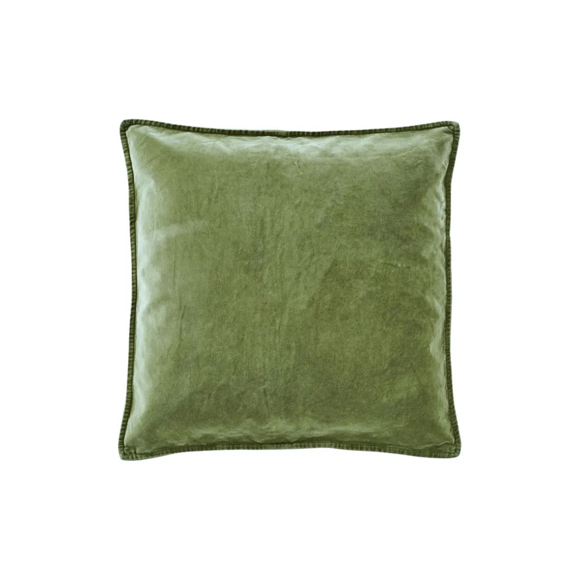 Pudebetræk velour 50x50 cm. - urtegrøn