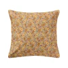 Pudebetræk 60x60 cm. - m/gule, blå, orange og lilla blomster