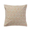 Pudebetræk 60x60 cm. - m/lyseblå og rustfarvede blomster