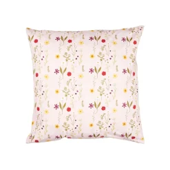 Pudebetræk 60x60 cm. - rosa med havens blomster