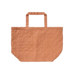 Quiltet taske - orange blokmønster