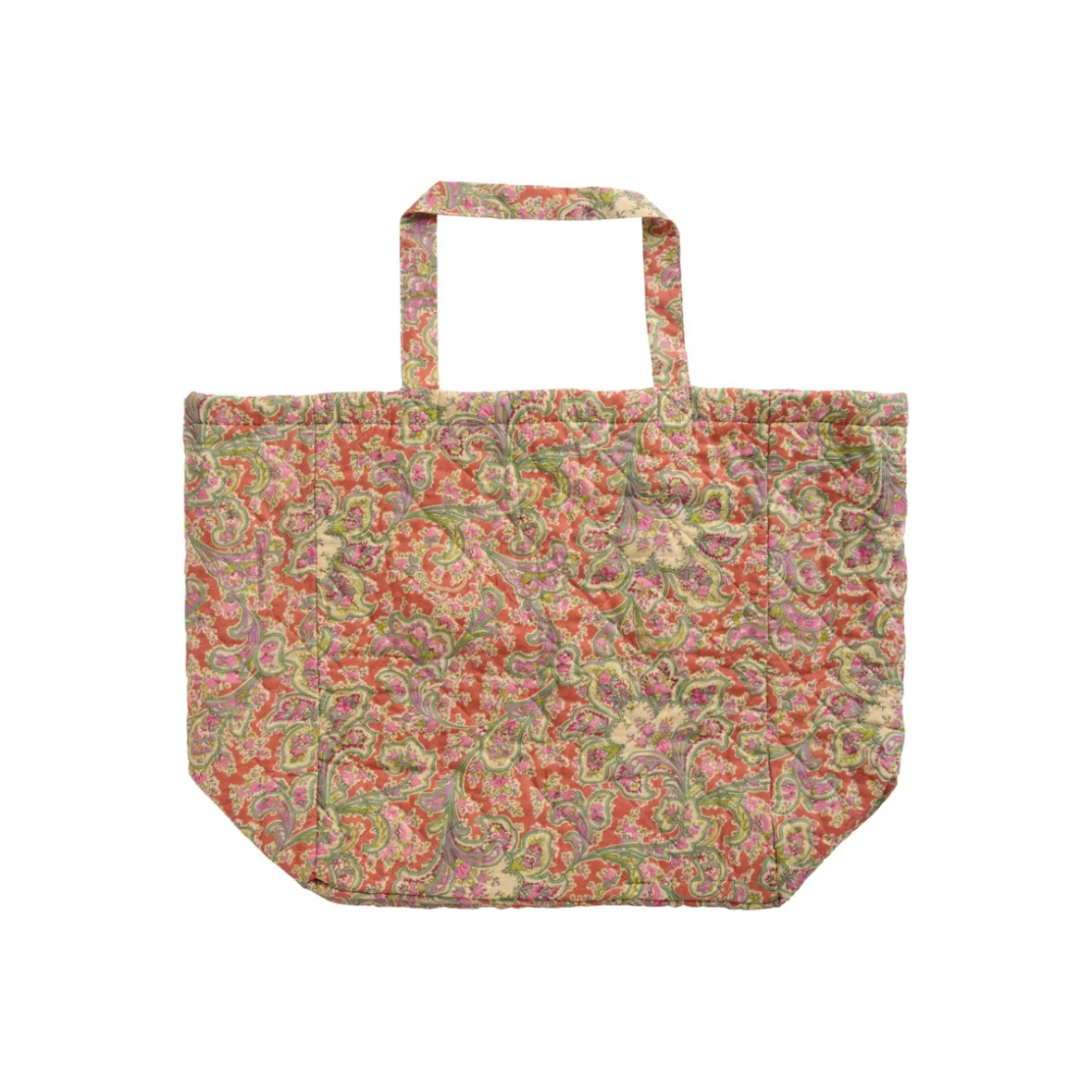 Quiltet taske - orange paisley