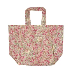 Quiltet taske paisley - pink