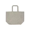 Quiltet taske smalle striber - sort