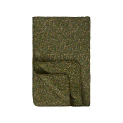 Quilt - Grønt m. blå og rosa blomster